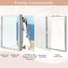 image:imageGolden State Art 8x10 Floating Frame Silver Aluminum Picture Frame Clear Glass Displays Any Size Photo Up to 8x10 Home Gallery Wall Decoration Display Horizontal and VerticalSilver