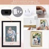 image:imageGolden State Art 8x10 Floating Frame Silver Aluminum Picture Frame Clear Glass Displays Any Size Photo Up to 8x10 Home Gallery Wall Decoration Display Horizontal and VerticalBlack