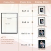 image:imageGolden State Art 8x10 Floating Frame Silver Aluminum Picture Frame Clear Glass Displays Any Size Photo Up to 8x10 Home Gallery Wall Decoration Display Horizontal and VerticalBlack