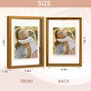 image:imageGolden State Art 8x10 Floating Frame Silver Aluminum Picture Frame Clear Glass Displays Any Size Photo Up to 8x10 Home Gallery Wall Decoration Display Horizontal and VerticalBronze