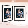 image:imageGolden State Art 8x10 Floating Frame Silver Aluminum Picture Frame Clear Glass Displays Any Size Photo Up to 8x10 Home Gallery Wall Decoration Display Horizontal and VerticalBlack