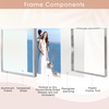 image:imageGolden State Art 8x10 Floating Frame Silver Aluminum Picture Frame Clear Glass Displays Any Size Photo Up to 8x10 Home Gallery Wall Decoration Display Horizontal and VerticalSilver
