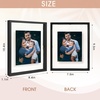 image:imageGolden State Art 8x10 Floating Frame Silver Aluminum Picture Frame Clear Glass Displays Any Size Photo Up to 8x10 Home Gallery Wall Decoration Display Horizontal and VerticalBlack