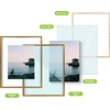 image:imageGolden State Art 8x10 Floating Frame Silver Aluminum Picture Frame Clear Glass Displays Any Size Photo Up to 8x10 Home Gallery Wall Decoration Display Horizontal and VerticalBronze