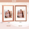 image:imageGolden State Art 8x10 Floating Frame Silver Aluminum Picture Frame Clear Glass Displays Any Size Photo Up to 8x10 Home Gallery Wall Decoration Display Horizontal and VerticalRose Gold