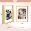 image:imageGolden State Art 8x10 Floating Frame Silver Aluminum Picture Frame Clear Glass Displays Any Size Photo Up to 8x10 Home Gallery Wall Decoration Display Horizontal and VerticalGold