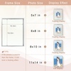 image:imageGolden State Art 8x10 Floating Frame Silver Aluminum Picture Frame Clear Glass Displays Any Size Photo Up to 8x10 Home Gallery Wall Decoration Display Horizontal and VerticalSilver