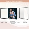 image:imageGolden State Art 8x10 Floating Frame Silver Aluminum Picture Frame Clear Glass Displays Any Size Photo Up to 8x10 Home Gallery Wall Decoration Display Horizontal and VerticalBlack