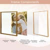 image:imageGolden State Art 8x10 Floating Frame Silver Aluminum Picture Frame Clear Glass Displays Any Size Photo Up to 8x10 Home Gallery Wall Decoration Display Horizontal and VerticalBronze