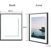 image:imageGolden State Art 8x10 Floating Frame Silver Aluminum Picture Frame Clear Glass Displays Any Size Photo Up to 8x10 Home Gallery Wall Decoration Display Horizontal and VerticalBlack