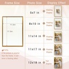 image:imageGolden State Art 8x10 Floating Frame Silver Aluminum Picture Frame Clear Glass Displays Any Size Photo Up to 8x10 Home Gallery Wall Decoration Display Horizontal and VerticalBronze
