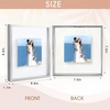 image:imageGolden State Art 8x10 Floating Frame Silver Aluminum Picture Frame Clear Glass Displays Any Size Photo Up to 8x10 Home Gallery Wall Decoration Display Horizontal and VerticalSilver