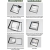image:imageGolden State Art 8x10 Floating Frame Silver Aluminum Picture Frame Clear Glass Displays Any Size Photo Up to 8x10 Home Gallery Wall Decoration Display Horizontal and VerticalSilver