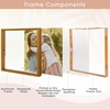 image:imageGolden State Art 8x10 Floating Frame Silver Aluminum Picture Frame Clear Glass Displays Any Size Photo Up to 8x10 Home Gallery Wall Decoration Display Horizontal and VerticalBronze
