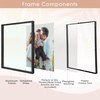 image:imageGolden State Art 8x10 Floating Frame Silver Aluminum Picture Frame Clear Glass Displays Any Size Photo Up to 8x10 Home Gallery Wall Decoration Display Horizontal and VerticalBlack
