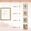 image:imageGolden State Art 8x10 Floating Frame Silver Aluminum Picture Frame Clear Glass Displays Any Size Photo Up to 8x10 Home Gallery Wall Decoration Display Horizontal and VerticalBronze