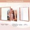 image:imageGolden State Art 8x10 Floating Frame Silver Aluminum Picture Frame Clear Glass Displays Any Size Photo Up to 8x10 Home Gallery Wall Decoration Display Horizontal and VerticalRose Gold
