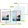 image:imageGolden State Art 8x10 Floating Frame Silver Aluminum Picture Frame Clear Glass Displays Any Size Photo Up to 8x10 Home Gallery Wall Decoration Display Horizontal and VerticalRose Gold