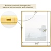 image:imageGolden State Art 8x10 Floating Frame Silver Aluminum Picture Frame Clear Glass Displays Any Size Photo Up to 8x10 Home Gallery Wall Decoration Display Horizontal and VerticalGold