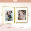 image:imageGolden State Art 8x10 Floating Frame Silver Aluminum Picture Frame Clear Glass Displays Any Size Photo Up to 8x10 Home Gallery Wall Decoration Display Horizontal and VerticalGold