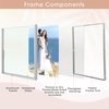 image:imageGolden State Art 8x10 Floating Frame Silver Aluminum Picture Frame Clear Glass Displays Any Size Photo Up to 8x10 Home Gallery Wall Decoration Display Horizontal and VerticalSilver