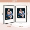 image:imageGolden State Art 8x10 Floating Frame Silver Aluminum Picture Frame Clear Glass Displays Any Size Photo Up to 8x10 Home Gallery Wall Decoration Display Horizontal and VerticalBlack