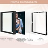 image:imageGolden State Art 8x10 Floating Frame Silver Aluminum Picture Frame Clear Glass Displays Any Size Photo Up to 8x10 Home Gallery Wall Decoration Display Horizontal and VerticalBlack