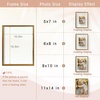 image:imageGolden State Art 8x10 Floating Frame Silver Aluminum Picture Frame Clear Glass Displays Any Size Photo Up to 8x10 Home Gallery Wall Decoration Display Horizontal and VerticalBronze