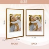 image:imageGolden State Art 8x10 Floating Frame Silver Aluminum Picture Frame Clear Glass Displays Any Size Photo Up to 8x10 Home Gallery Wall Decoration Display Horizontal and VerticalBronze