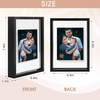 image:imageGolden State Art 8x10 Floating Frame Silver Aluminum Picture Frame Clear Glass Displays Any Size Photo Up to 8x10 Home Gallery Wall Decoration Display Horizontal and VerticalBlack