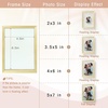 image:imageGolden State Art 8x10 Floating Frame Silver Aluminum Picture Frame Clear Glass Displays Any Size Photo Up to 8x10 Home Gallery Wall Decoration Display Horizontal and VerticalGold