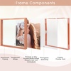 image:imageGolden State Art 8x10 Floating Frame Silver Aluminum Picture Frame Clear Glass Displays Any Size Photo Up to 8x10 Home Gallery Wall Decoration Display Horizontal and VerticalRose Gold