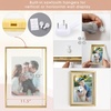 image:imageGolden State Art 8x10 Floating Frame Silver Aluminum Picture Frame Clear Glass Displays Any Size Photo Up to 8x10 Home Gallery Wall Decoration Display Horizontal and VerticalGold