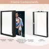 image:imageGolden State Art 8x10 Floating Frame Silver Aluminum Picture Frame Clear Glass Displays Any Size Photo Up to 8x10 Home Gallery Wall Decoration Display Horizontal and VerticalBlack