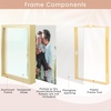 image:imageGolden State Art 8x10 Floating Frame Silver Aluminum Picture Frame Clear Glass Displays Any Size Photo Up to 8x10 Home Gallery Wall Decoration Display Horizontal and VerticalGold