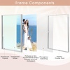 image:imageGolden State Art 8x10 Floating Frame Silver Aluminum Picture Frame Clear Glass Displays Any Size Photo Up to 8x10 Home Gallery Wall Decoration Display Horizontal and VerticalSilver