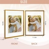 image:imageGolden State Art 8x10 Floating Frame Silver Aluminum Picture Frame Clear Glass Displays Any Size Photo Up to 8x10 Home Gallery Wall Decoration Display Horizontal and VerticalBronze