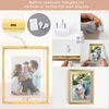 image:imageGolden State Art 8x10 Floating Frame Silver Aluminum Picture Frame Clear Glass Displays Any Size Photo Up to 8x10 Home Gallery Wall Decoration Display Horizontal and VerticalGold