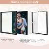 image:imageGolden State Art 8x10 Floating Frame Silver Aluminum Picture Frame Clear Glass Displays Any Size Photo Up to 8x10 Home Gallery Wall Decoration Display Horizontal and VerticalBlack