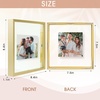 image:imageGolden State Art 8x10 Floating Frame Silver Aluminum Picture Frame Clear Glass Displays Any Size Photo Up to 8x10 Home Gallery Wall Decoration Display Horizontal and VerticalGold