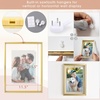 image:imageGolden State Art 8x10 Floating Frame Silver Aluminum Picture Frame Clear Glass Displays Any Size Photo Up to 8x10 Home Gallery Wall Decoration Display Horizontal and VerticalGold