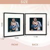image:imageGolden State Art 8x10 Floating Frame Silver Aluminum Picture Frame Clear Glass Displays Any Size Photo Up to 8x10 Home Gallery Wall Decoration Display Horizontal and VerticalBlack