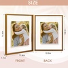 image:imageGolden State Art 8x10 Floating Frame Silver Aluminum Picture Frame Clear Glass Displays Any Size Photo Up to 8x10 Home Gallery Wall Decoration Display Horizontal and VerticalBronze