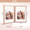 image:imageGolden State Art 8x10 Floating Frame Silver Aluminum Picture Frame Clear Glass Displays Any Size Photo Up to 8x10 Home Gallery Wall Decoration Display Horizontal and VerticalRose Gold