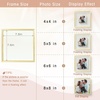 image:imageGolden State Art 8x10 Floating Frame Silver Aluminum Picture Frame Clear Glass Displays Any Size Photo Up to 8x10 Home Gallery Wall Decoration Display Horizontal and VerticalGold