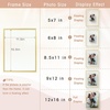 image:imageGolden State Art 8x10 Floating Frame Silver Aluminum Picture Frame Clear Glass Displays Any Size Photo Up to 8x10 Home Gallery Wall Decoration Display Horizontal and VerticalGold