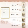 image:imageGolden State Art 8x10 Floating Frame Silver Aluminum Picture Frame Clear Glass Displays Any Size Photo Up to 8x10 Home Gallery Wall Decoration Display Horizontal and VerticalBronze