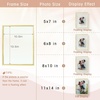 image:imageGolden State Art 8x10 Floating Frame Silver Aluminum Picture Frame Clear Glass Displays Any Size Photo Up to 8x10 Home Gallery Wall Decoration Display Horizontal and VerticalGold