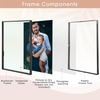 image:imageGolden State Art 8x10 Floating Frame Silver Aluminum Picture Frame Clear Glass Displays Any Size Photo Up to 8x10 Home Gallery Wall Decoration Display Horizontal and VerticalBlack