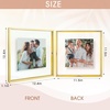 image:imageGolden State Art 8x10 Floating Frame Silver Aluminum Picture Frame Clear Glass Displays Any Size Photo Up to 8x10 Home Gallery Wall Decoration Display Horizontal and VerticalGold